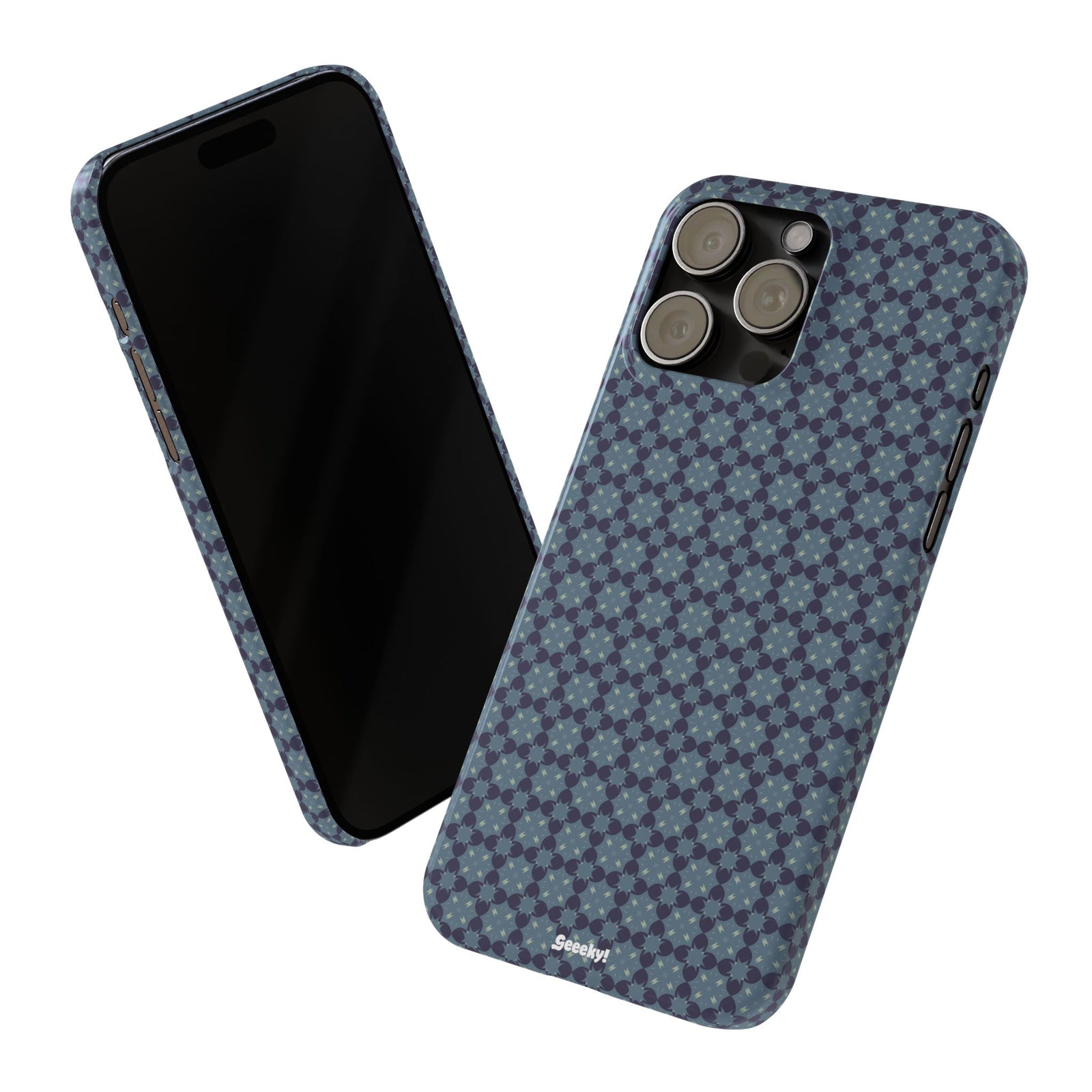 Blue Geometric Bliss – Slim iPhone Case