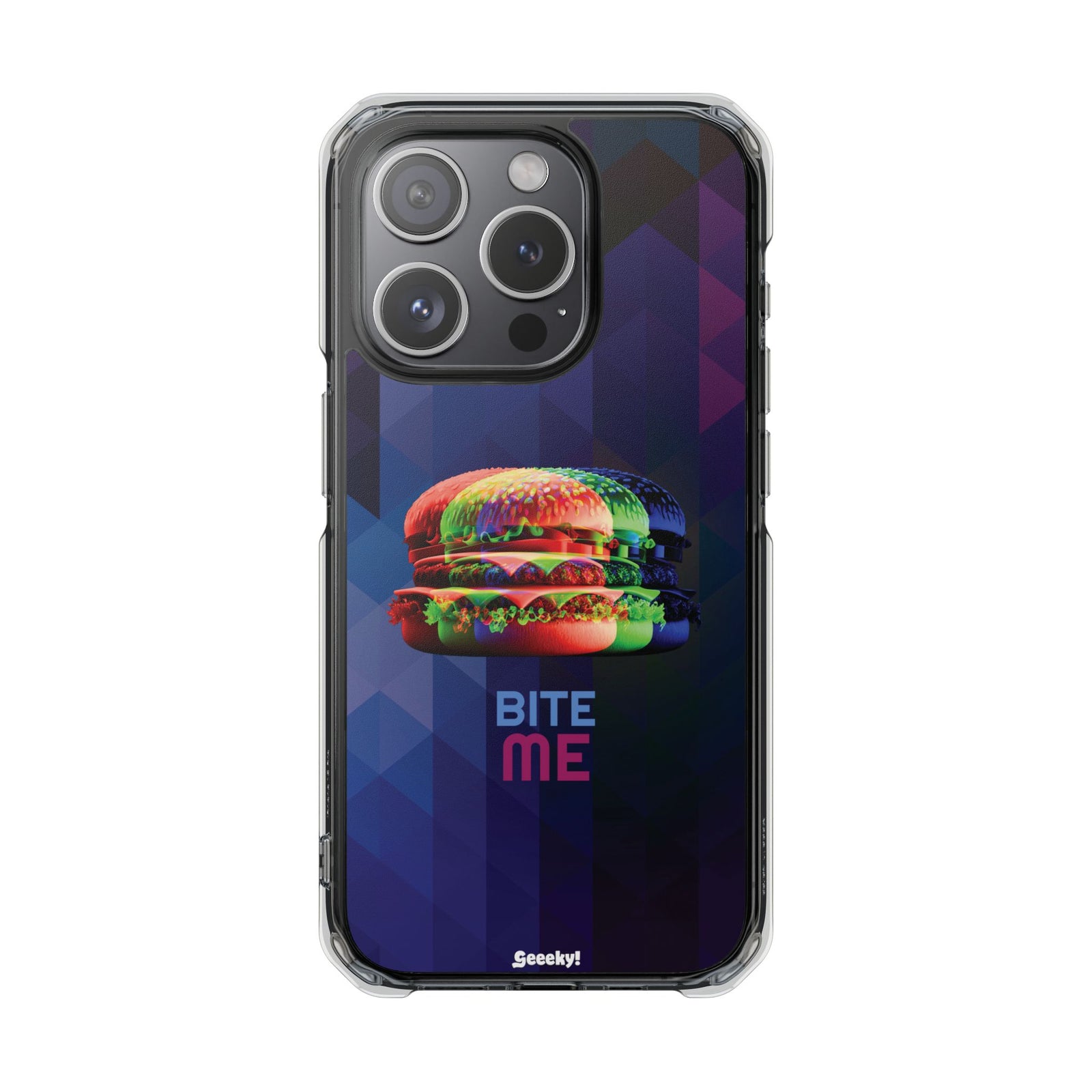 Prismatic Burger - Magnetic Clear iPhone Case