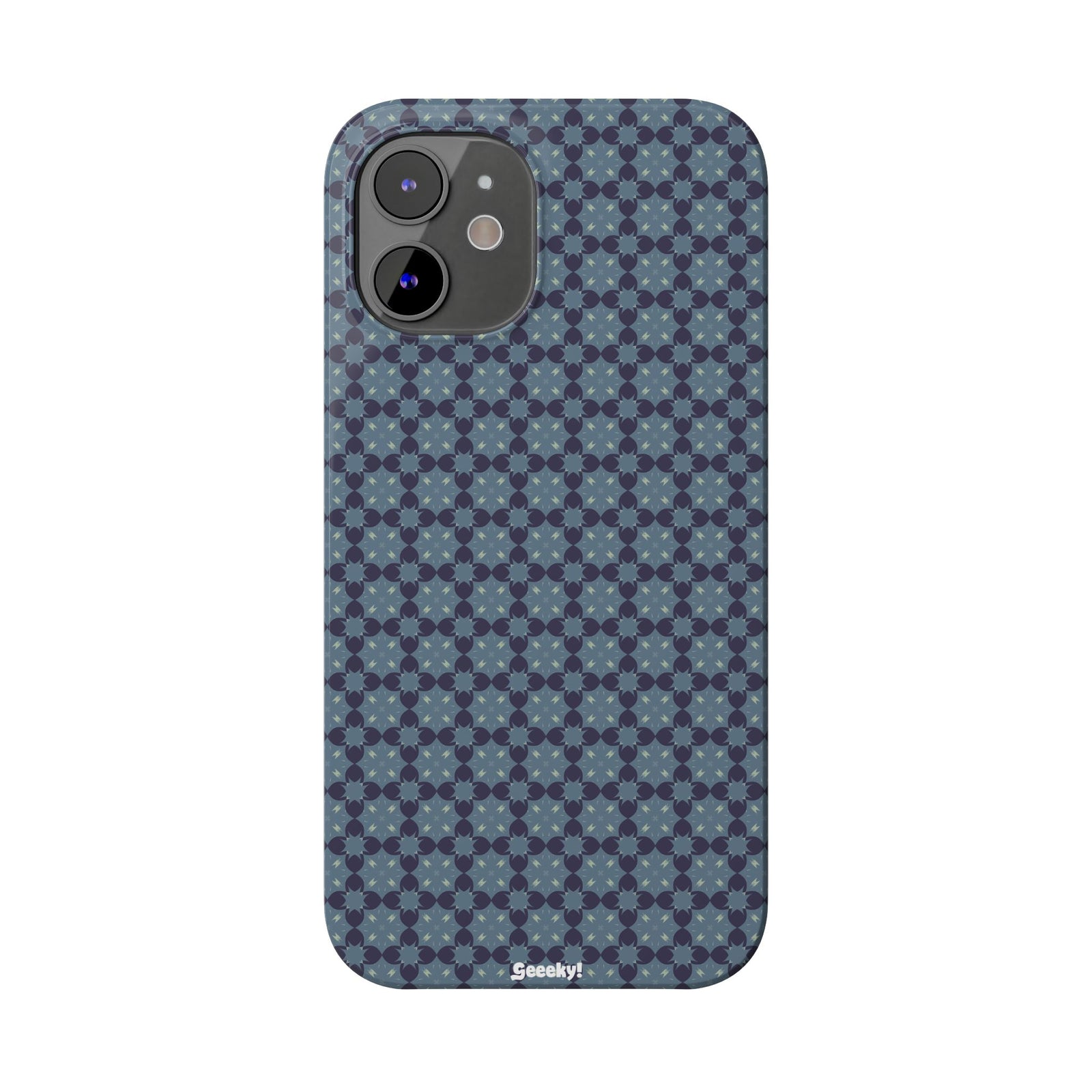 Blue Geometric Bliss – Slim iPhone Case