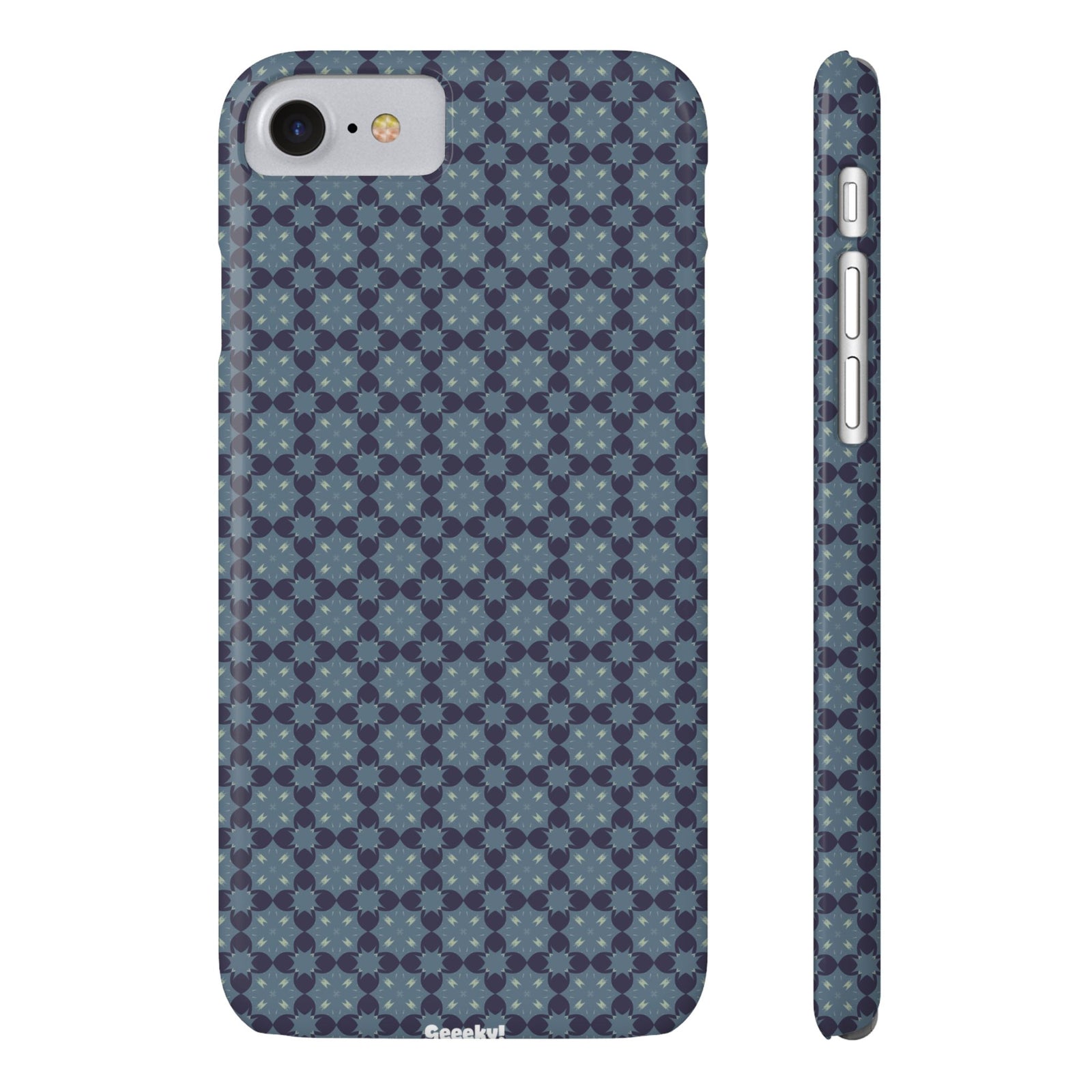 Blue Geometric Bliss – Slim iPhone Case