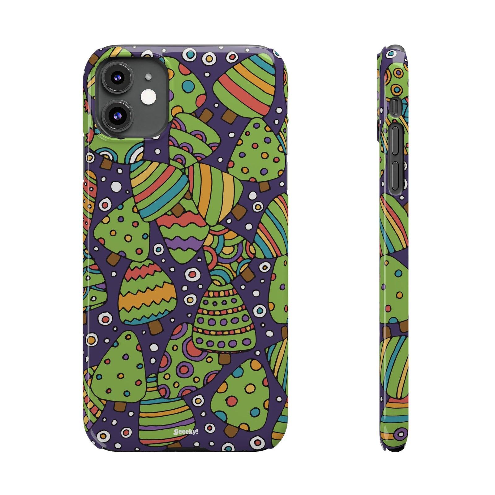 Joyful Christmas Trees – Slim iPhone Case