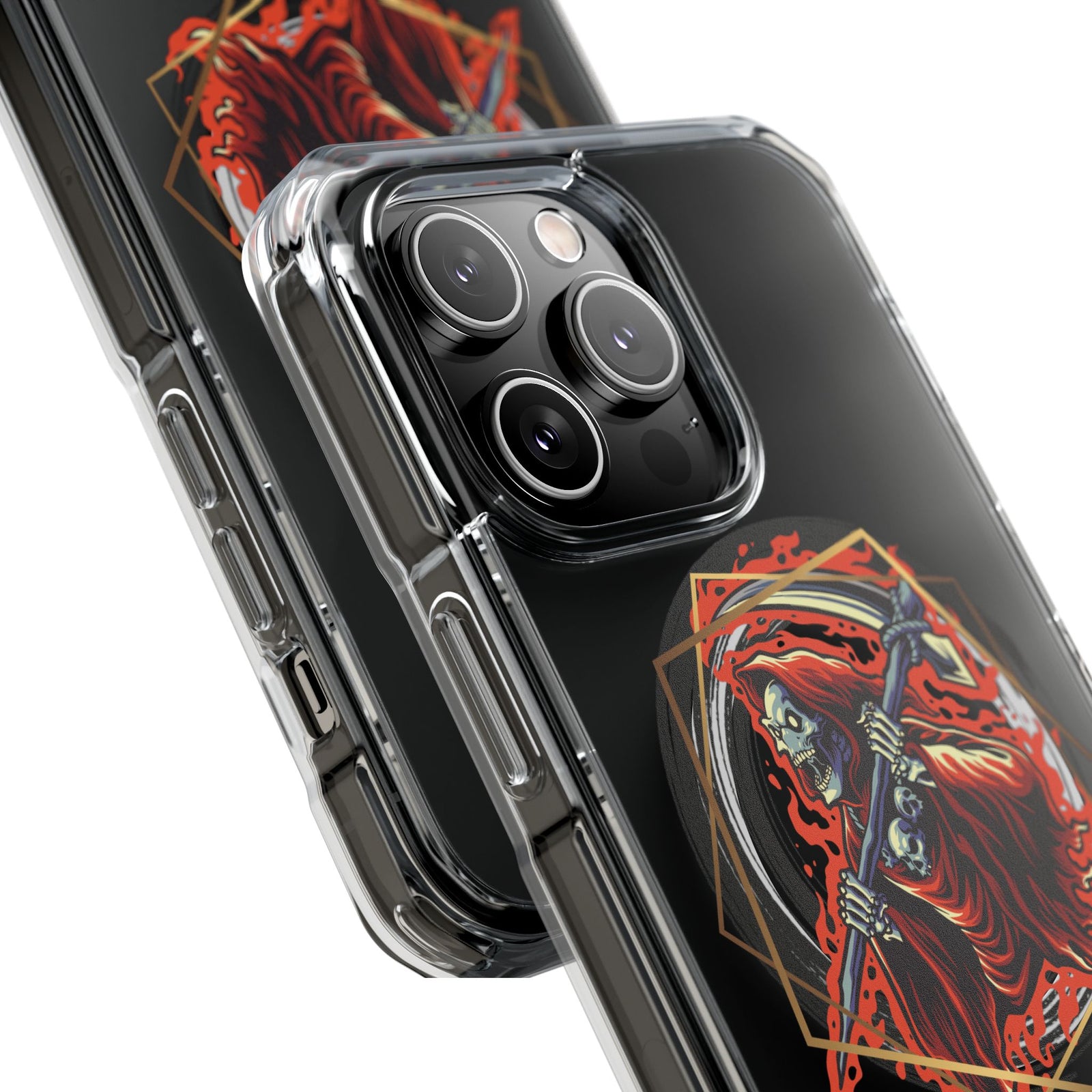 Fiery Reaper - Magnetic Clear iPhone Case