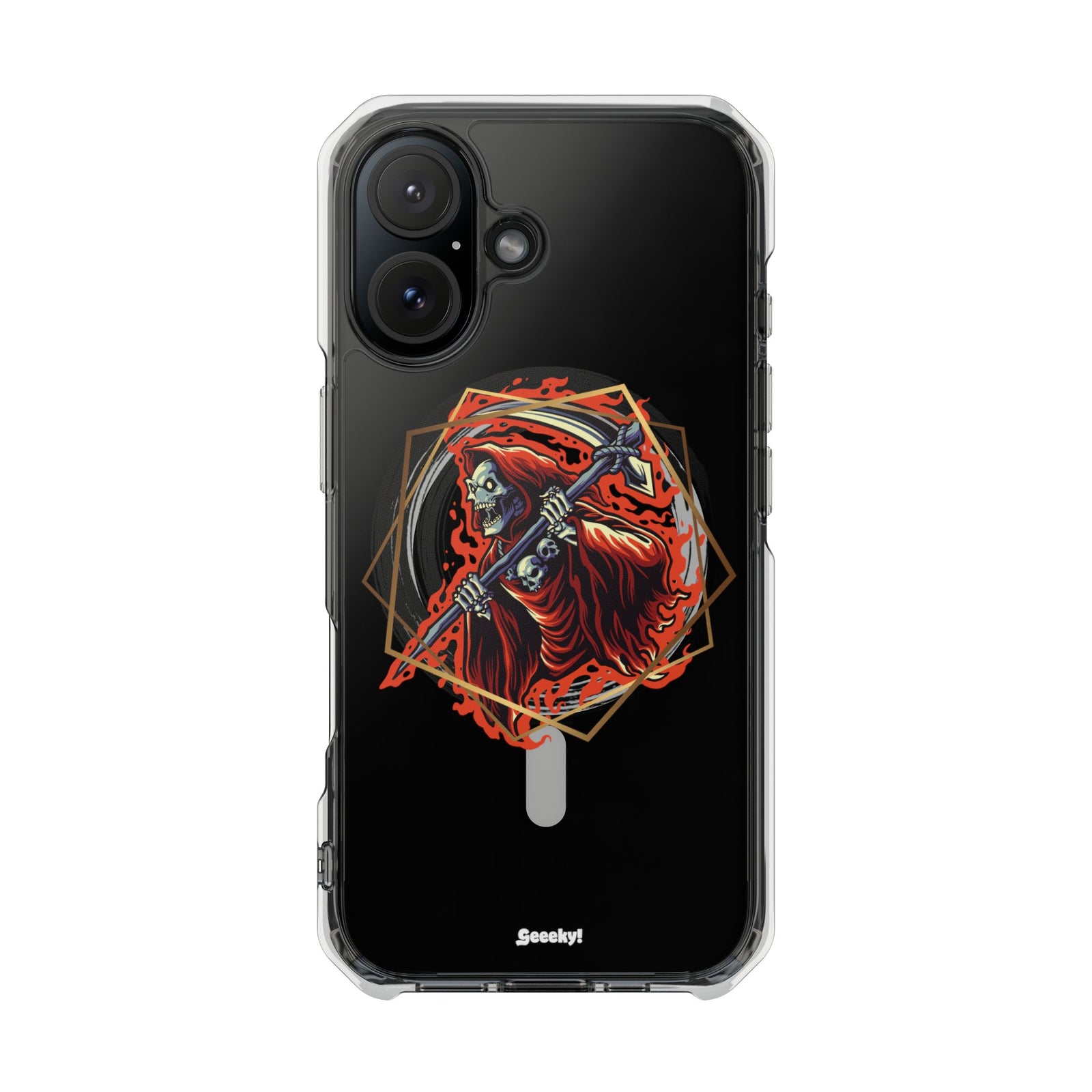 Fiery Reaper - Magnetic Clear iPhone Case