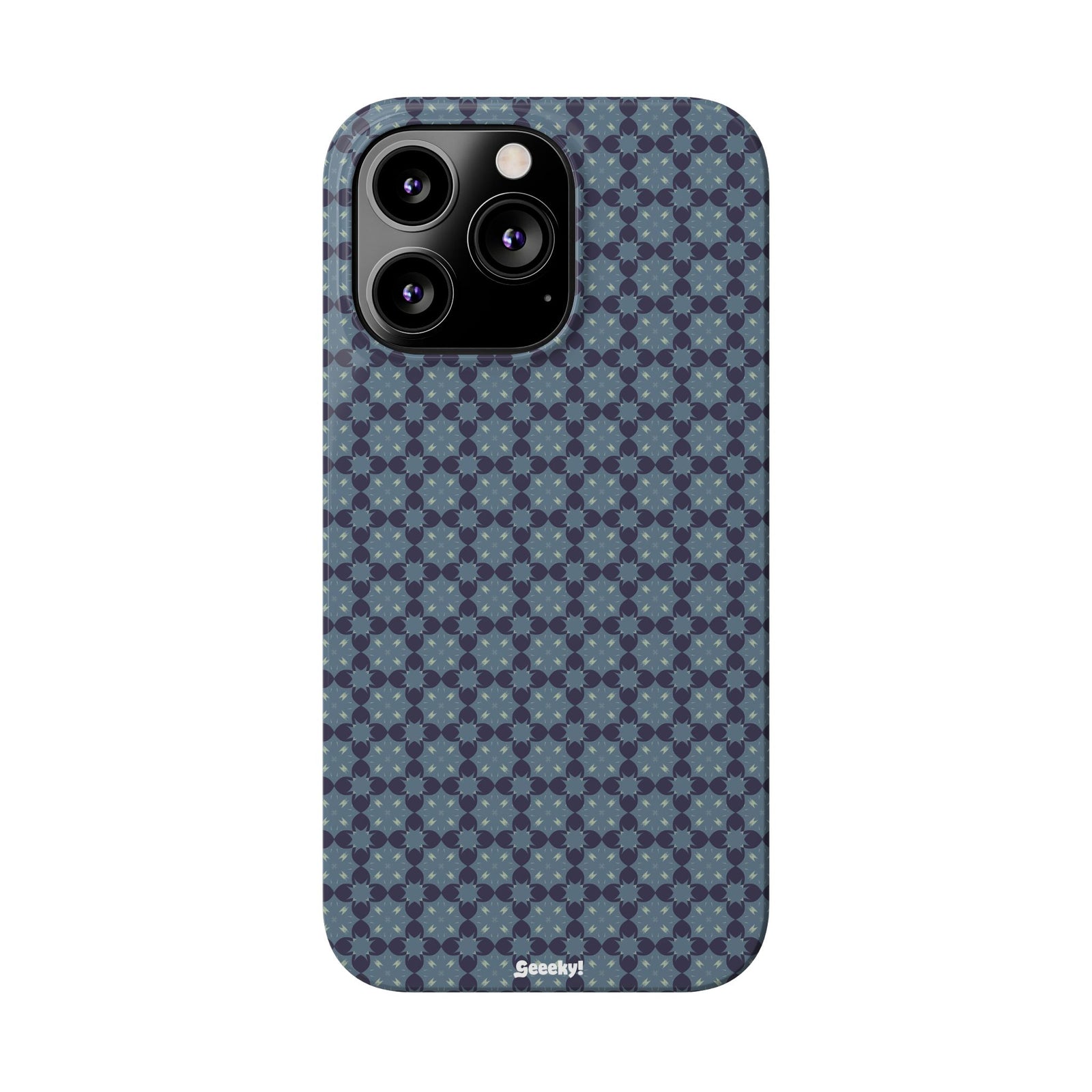 Blue Geometric Bliss – Slim iPhone Case