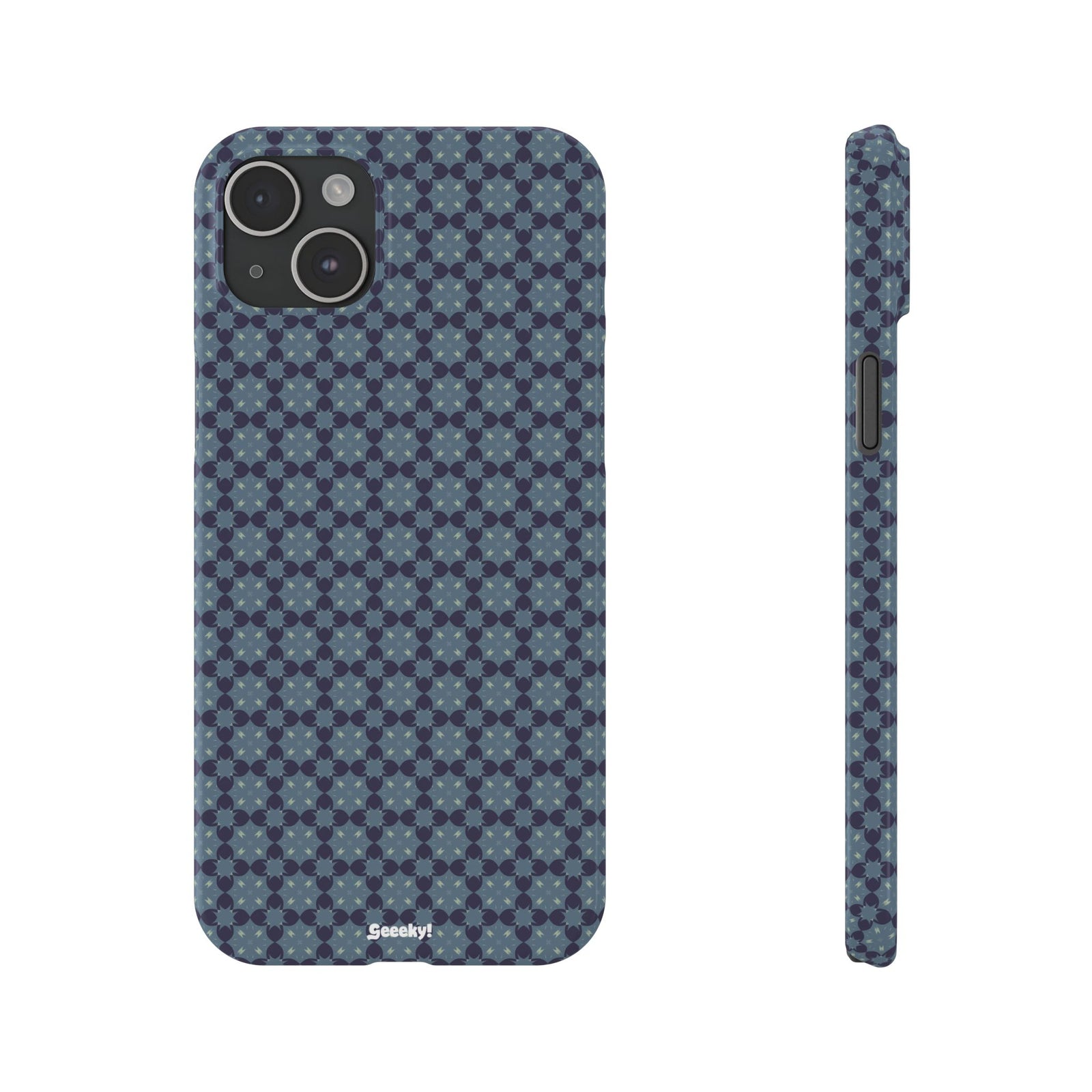 Blue Geometric Bliss – Slim iPhone Case