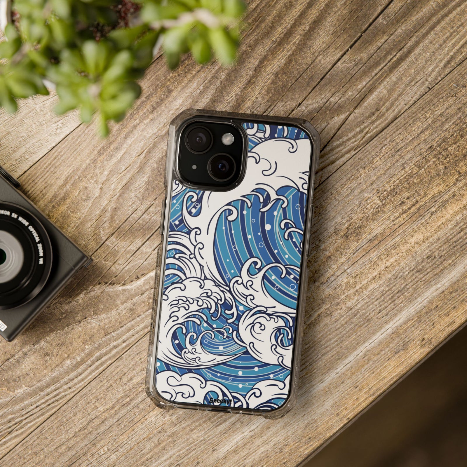 Umi-Nami – Japanese Wave - Magnetic Clear iPhone Case