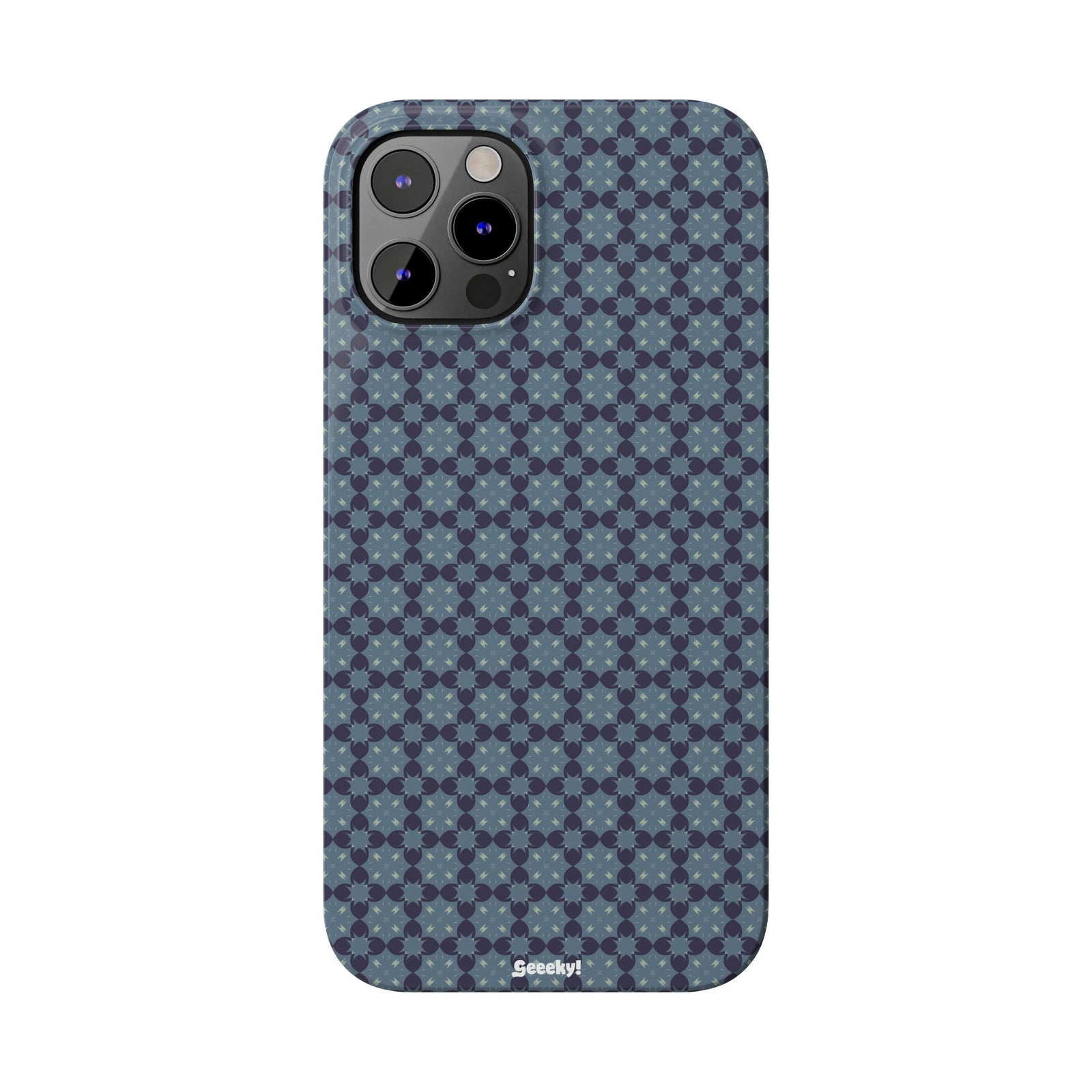 Blue Geometric Bliss – Slim iPhone Case