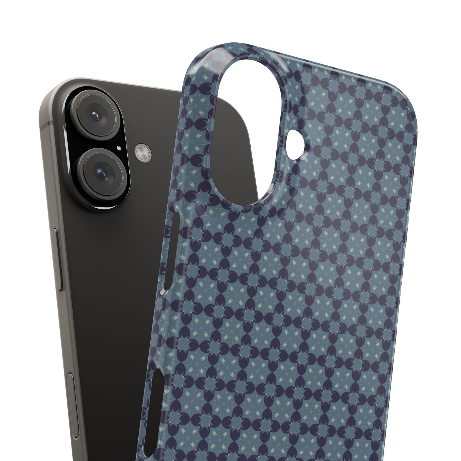 Blue Geometric Bliss – Slim iPhone Case