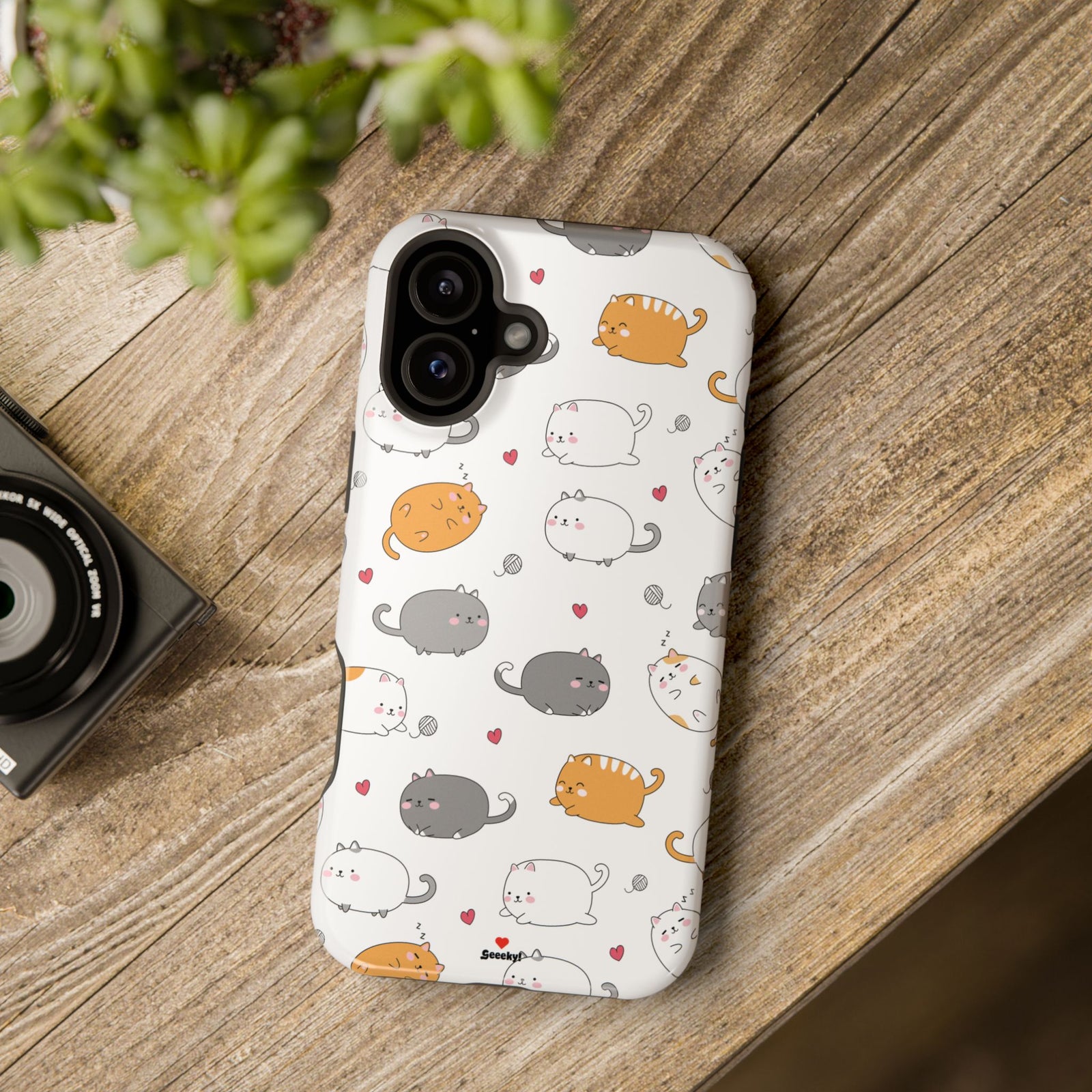 Chubby Cat Cuddle – Magnetic Tough iPhone Case