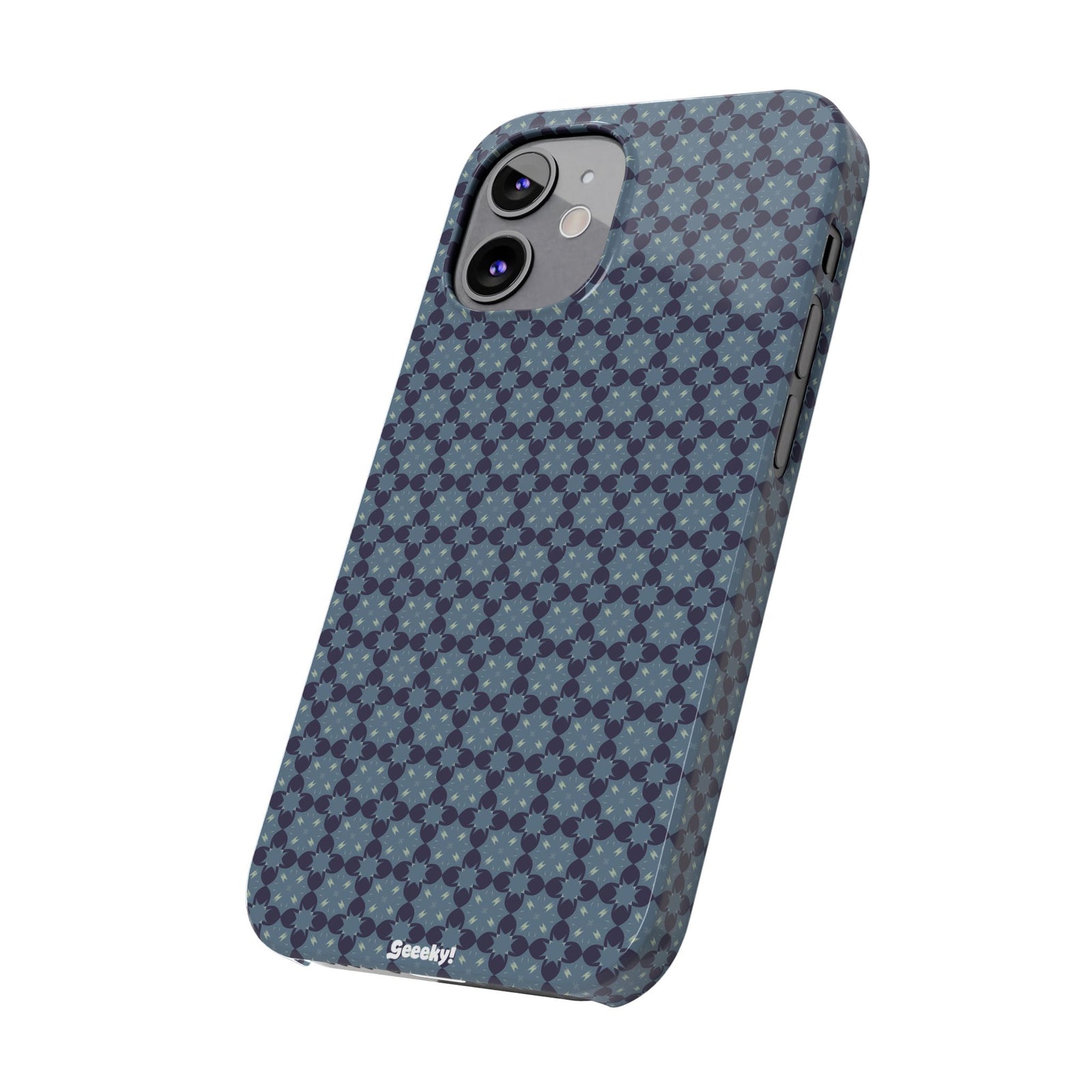 Blue Geometric Bliss – Slim iPhone Case