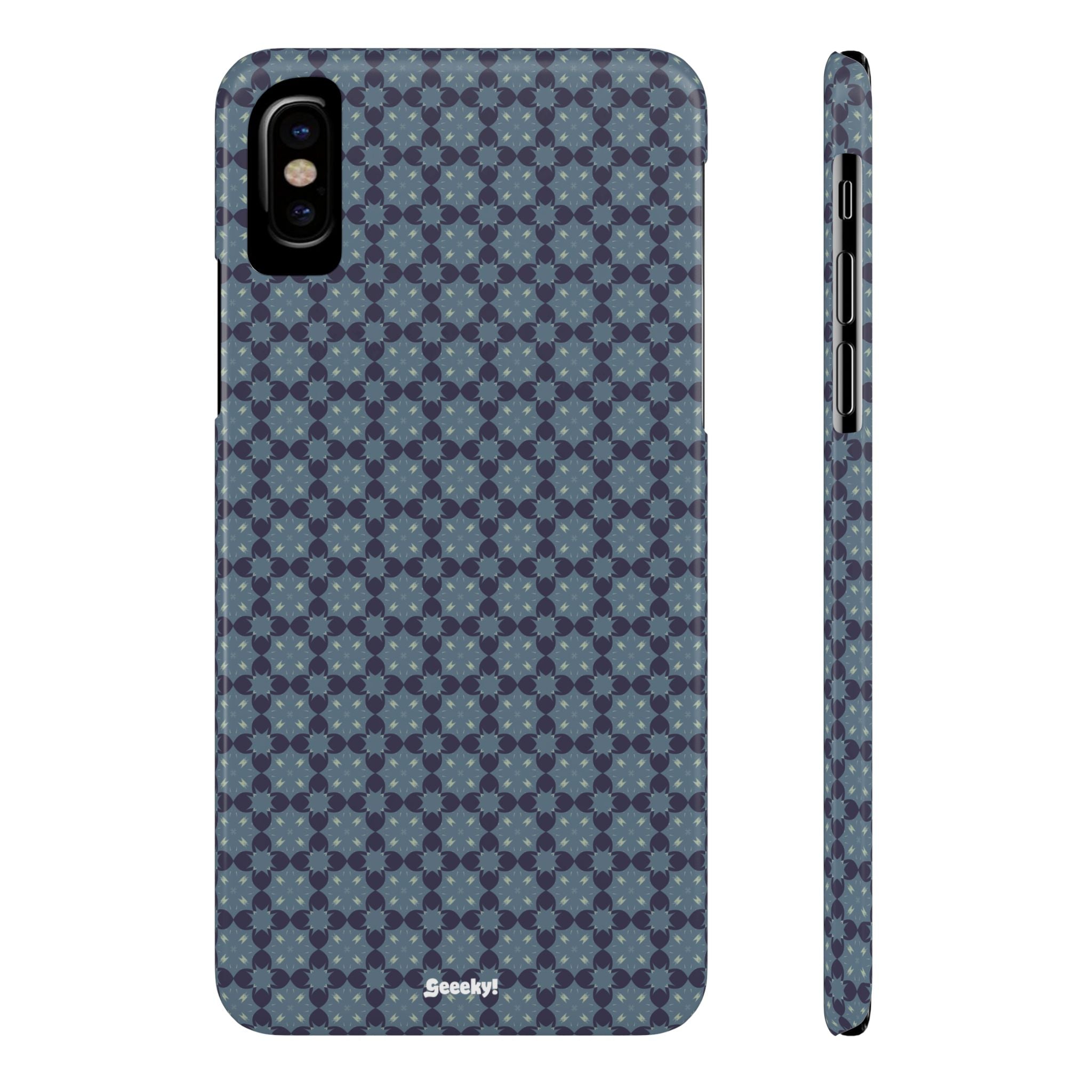 Blue Geometric Bliss – Slim iPhone Case