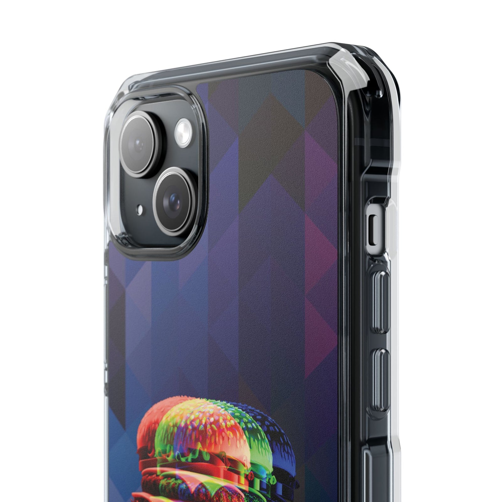 Prismatic Burger - Magnetic Clear iPhone Case