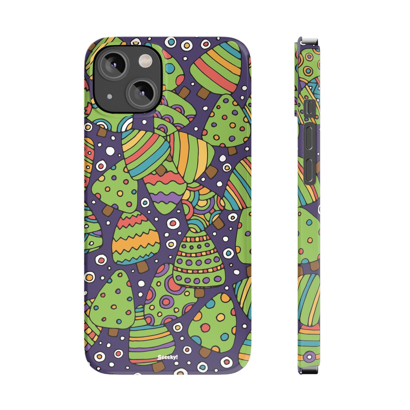 Joyful Christmas Trees – Slim iPhone Case