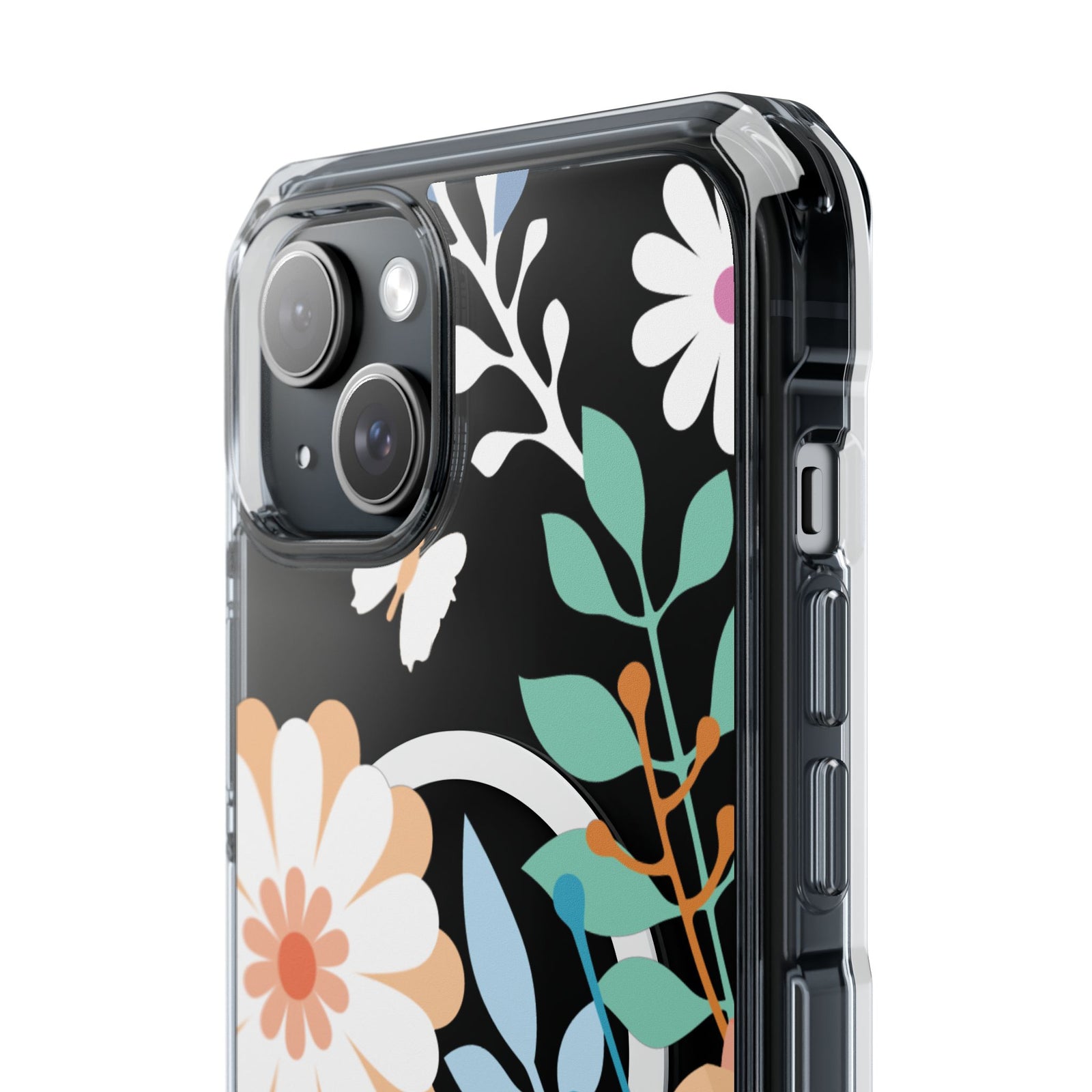 Whimsical Floral Symphony - Magnetic Clear iPhone Case