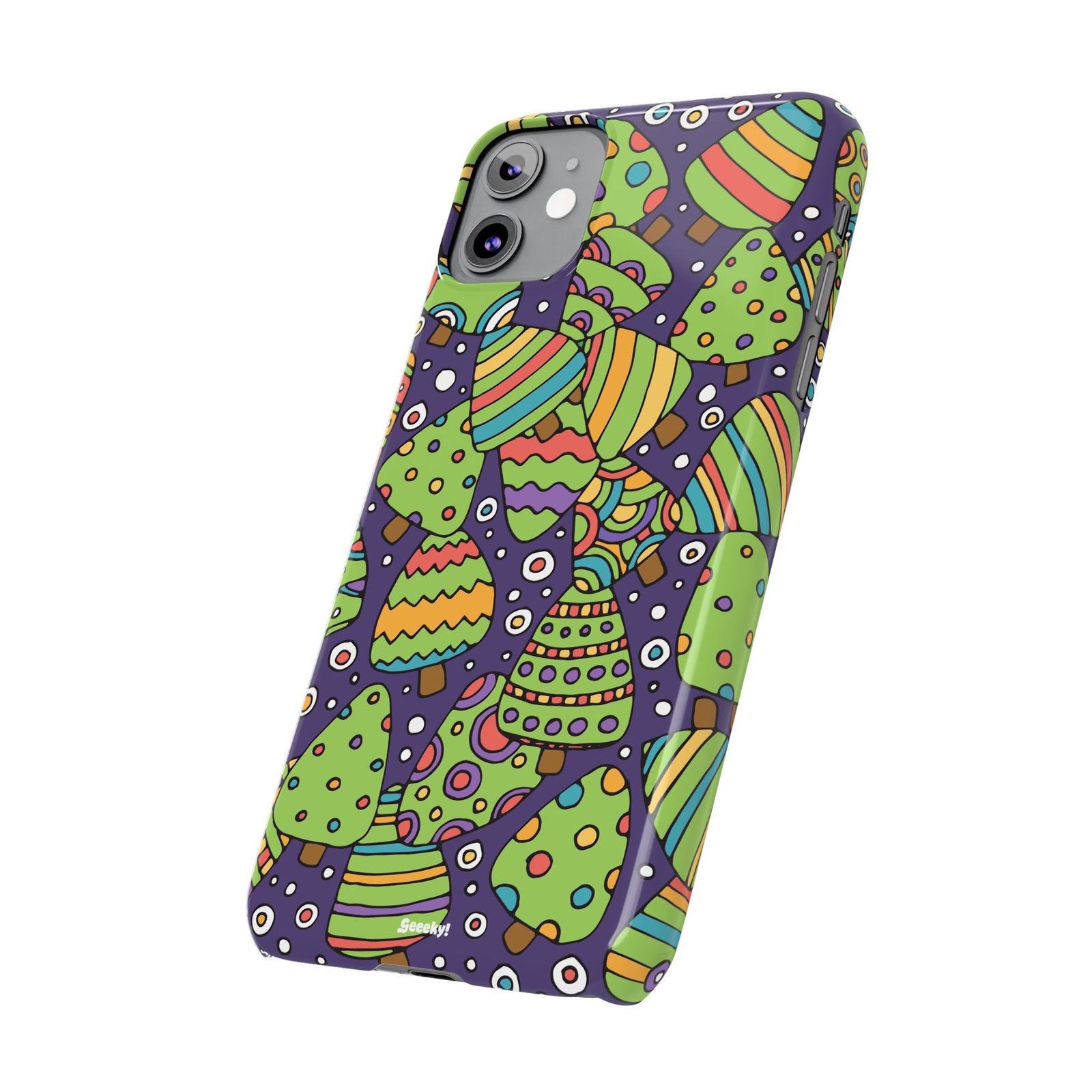 Joyful Christmas Trees – Slim iPhone Case