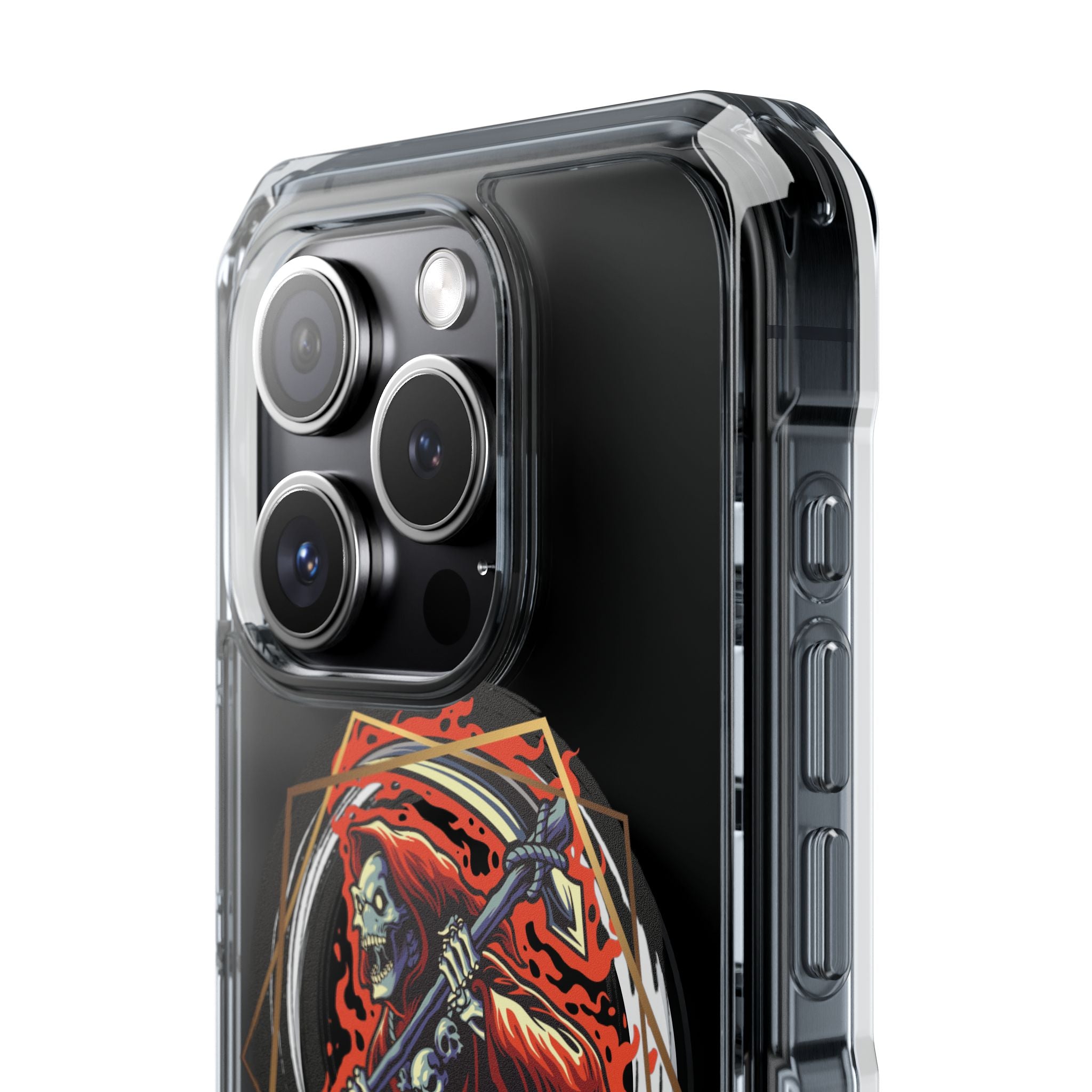 Fiery Reaper - Magnetic Clear iPhone Case