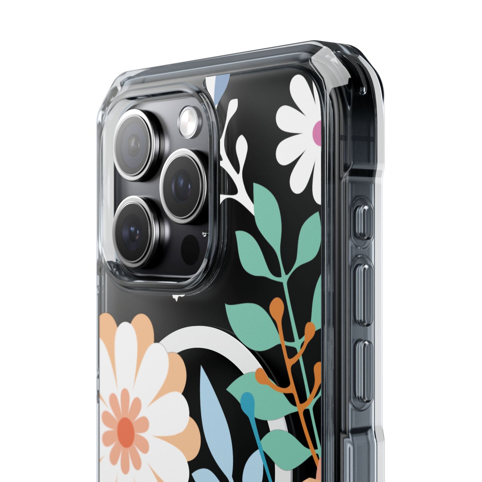 Whimsical Floral Symphony - Magnetic Clear iPhone Case