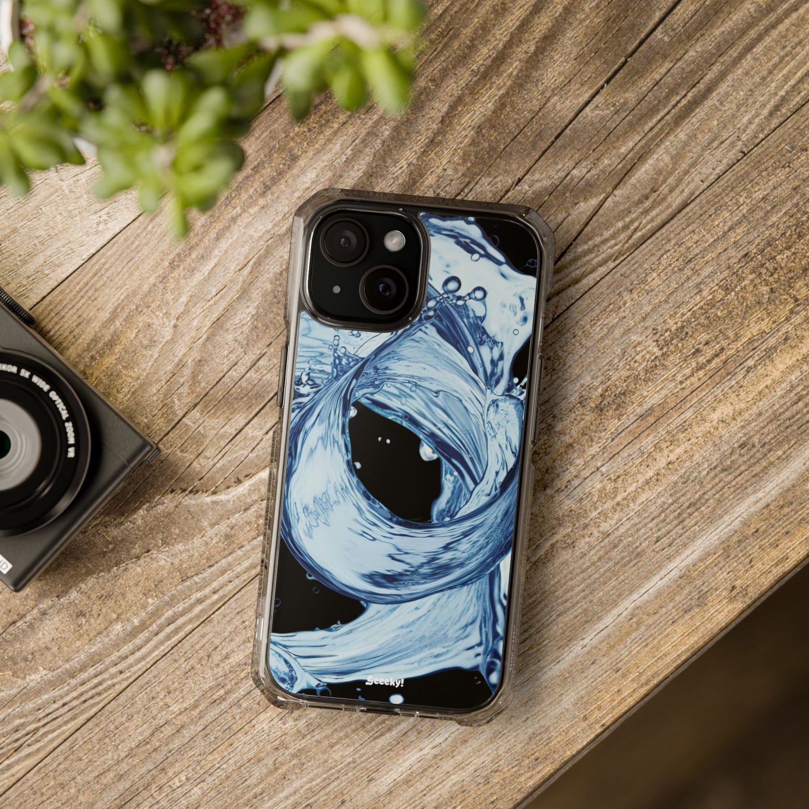 Aqua Surge - Magnetic Clear iPhone Case