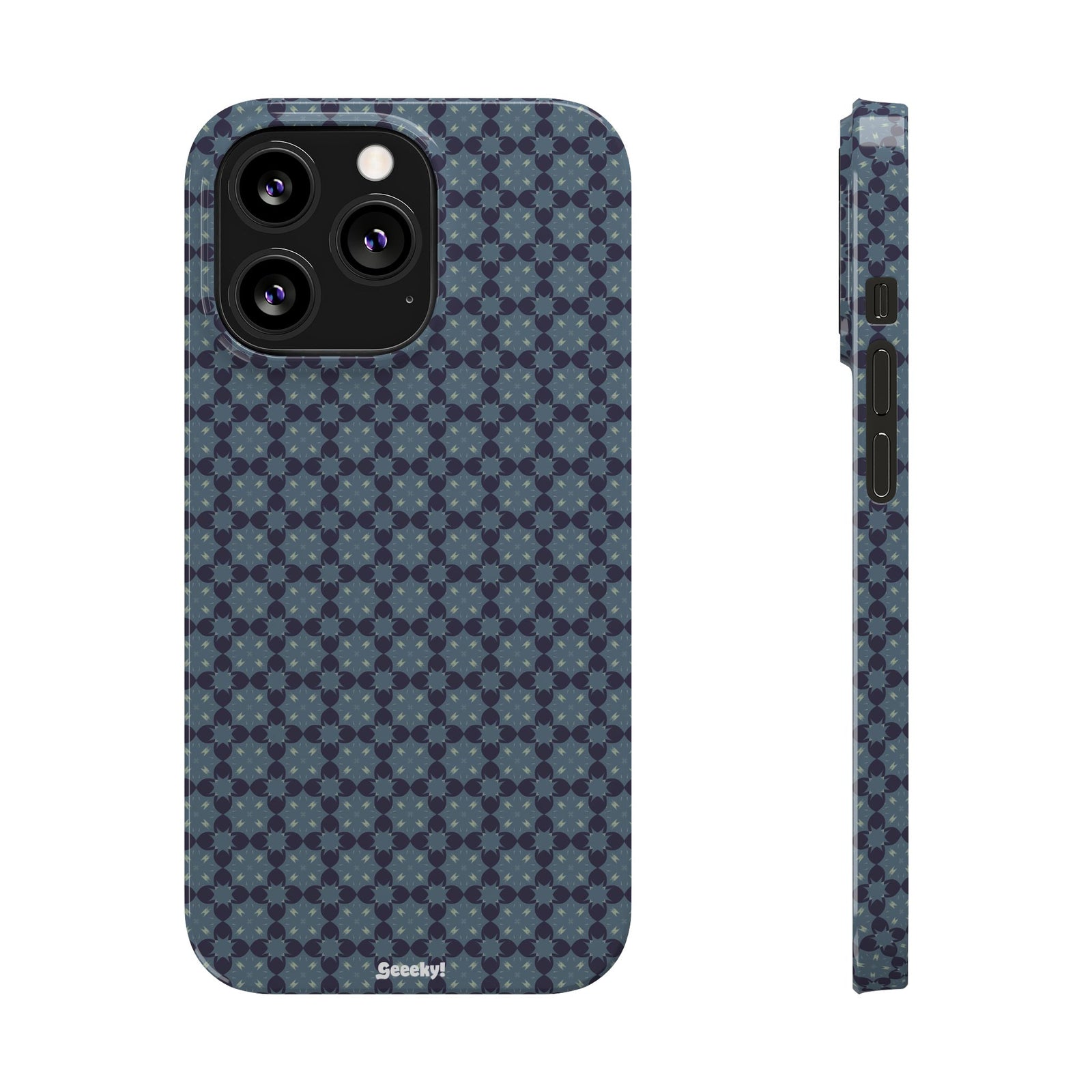 Blue Geometric Bliss – Slim iPhone Case