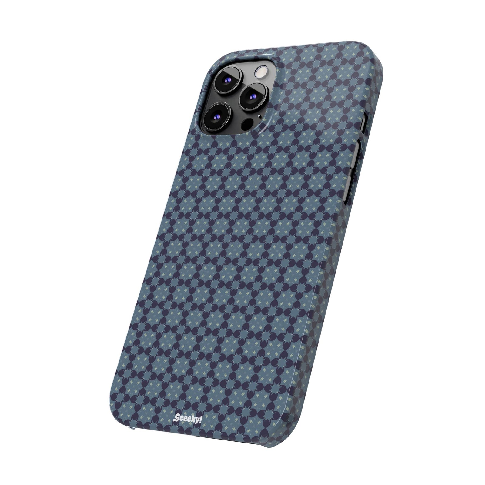 Blue Geometric Bliss – Slim iPhone Case