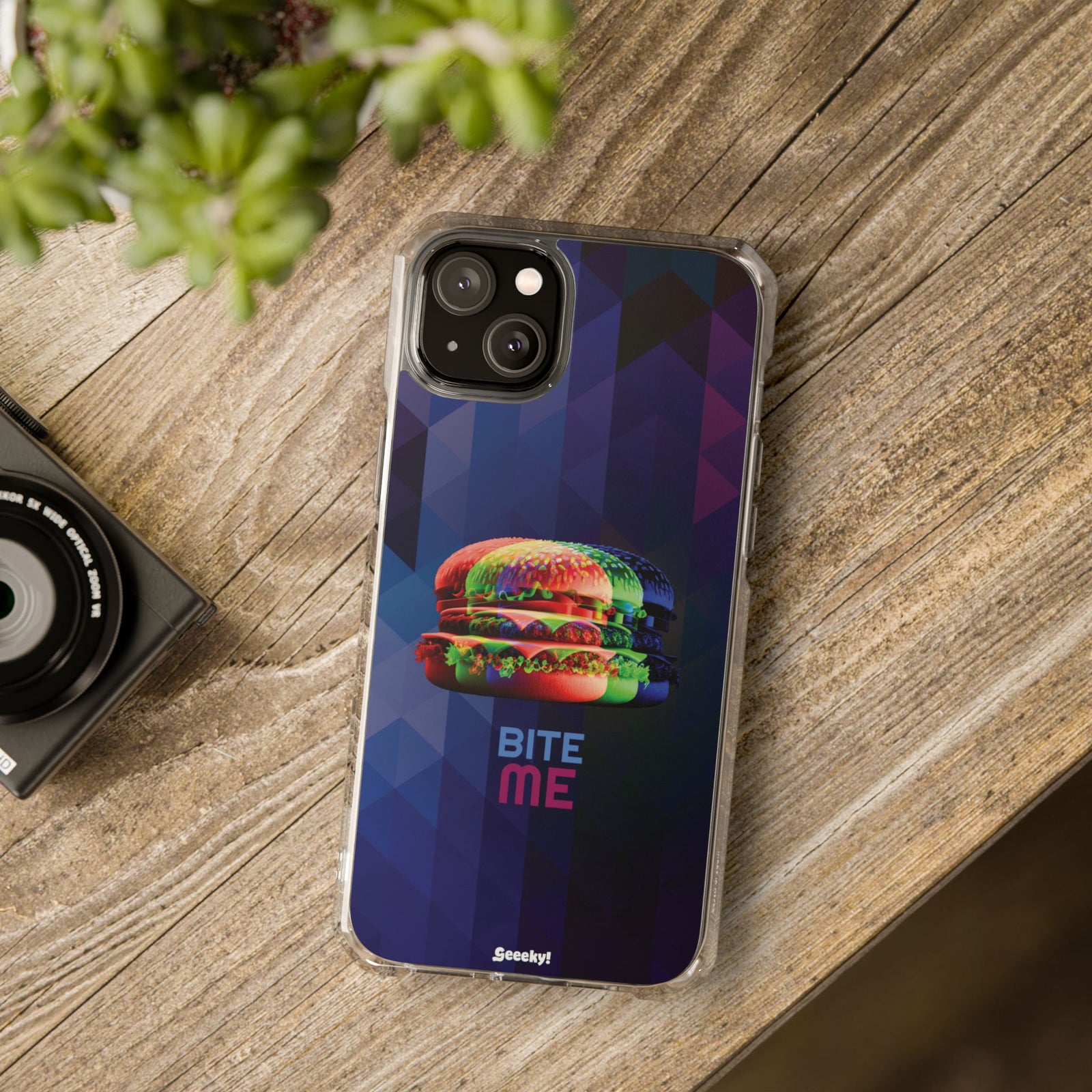 Prismatic Burger - Magnetic Clear iPhone Case