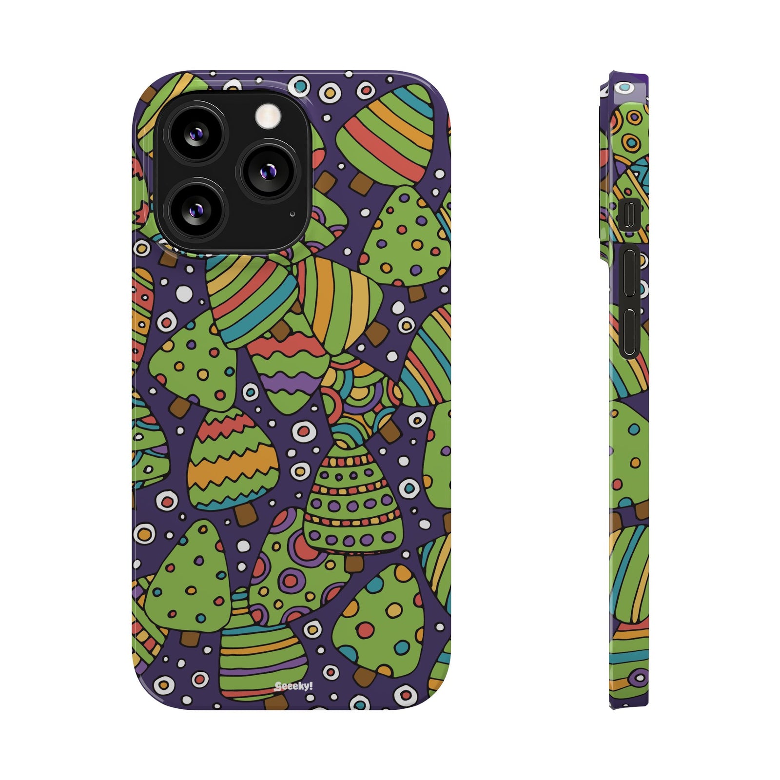 Joyful Christmas Trees – Slim iPhone Case