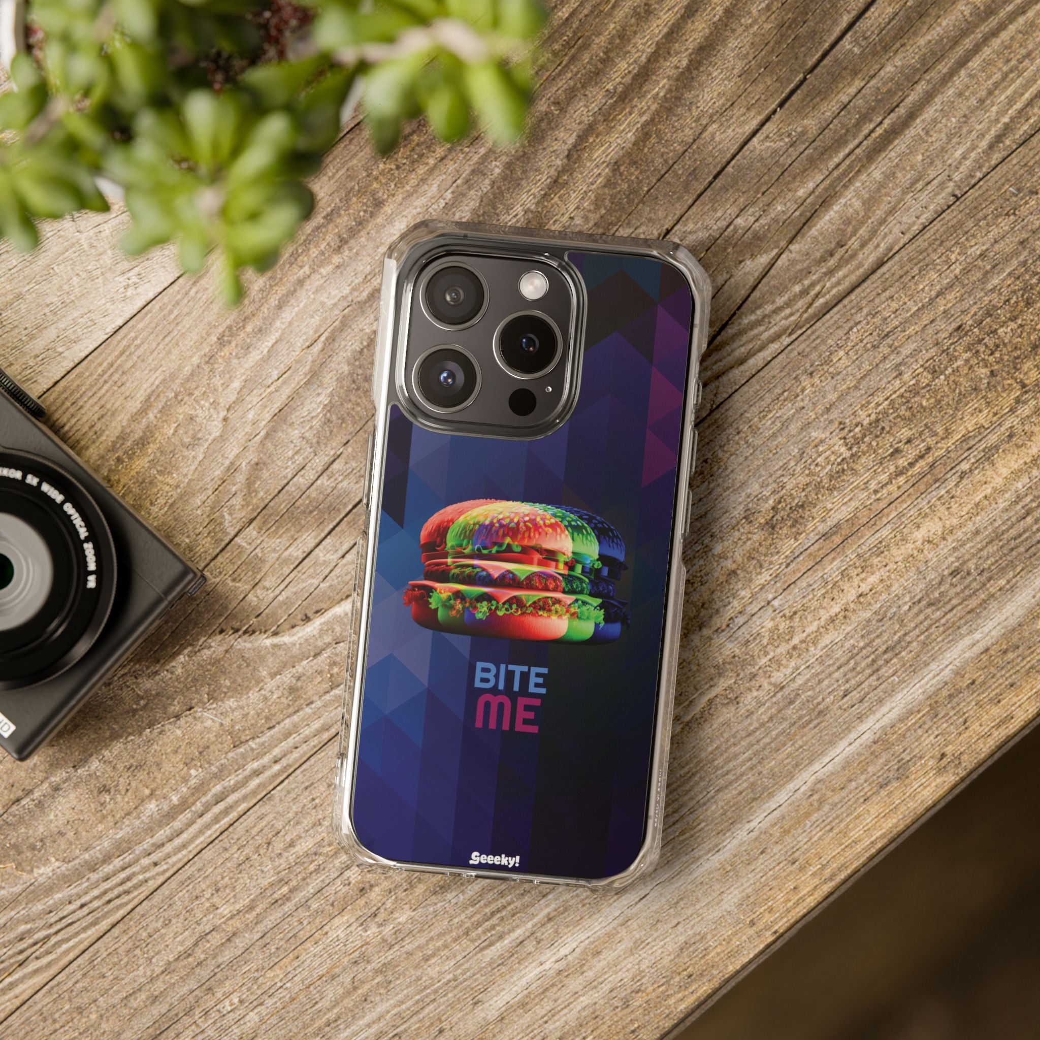 Prismatic Burger - Magnetic Clear iPhone Case