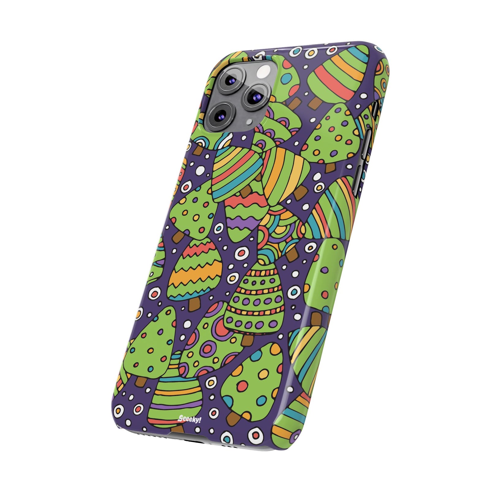 Joyful Christmas Trees – Slim iPhone Case