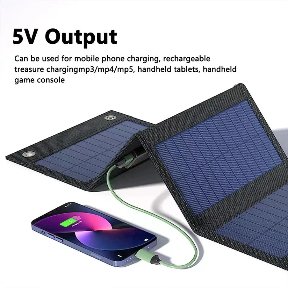 Portable Solar Panel with USB Charging for Cell Phone