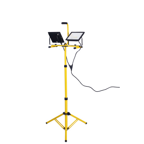 Dual head LED Work Light Wih Telescoping Adjustable Tripod Stand