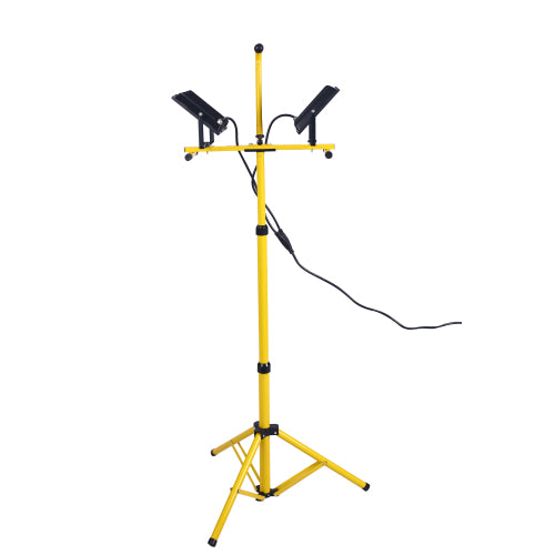 Dual head LED Work Light Wih Telescoping Adjustable Tripod Stand